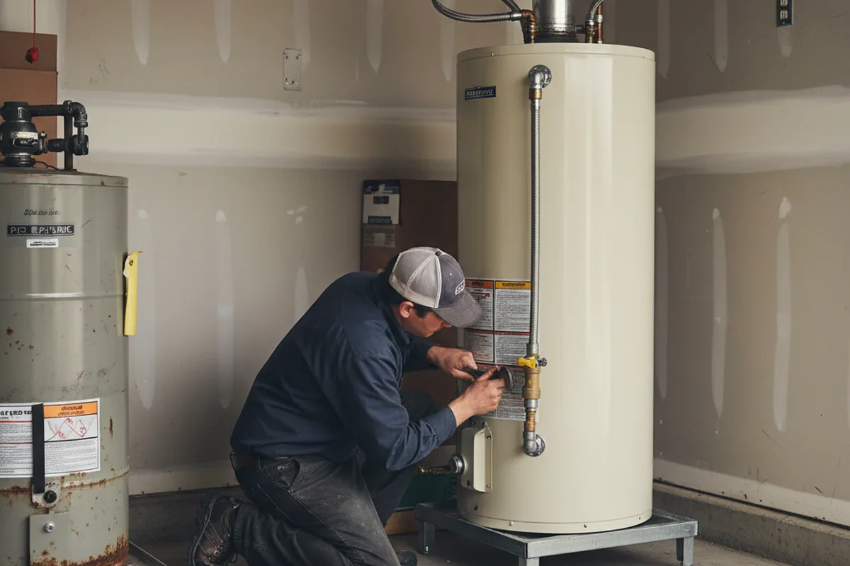 Water heater and shutoff valve replacement in Newburgh